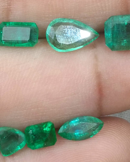 9.00ct Natural Zambian Emerald Parcel Minor Oiled Loose Gemstones