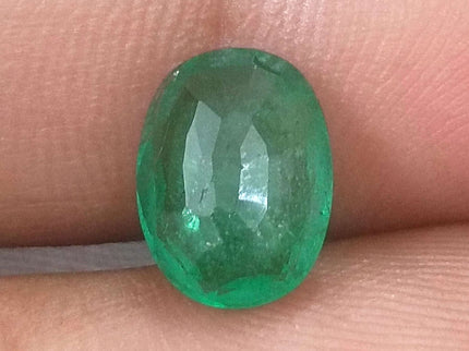 Zambian Emerald 2.34ct Certified Natural Vivid Green Oval Cut Loose Gemstone