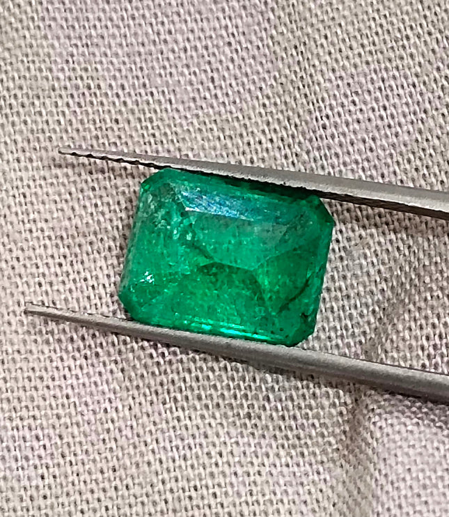 Zambian Emerald 2.76ct Natural Medium Deep Green Octagon Cut Gemstone