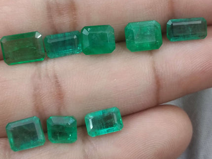 13.63ct Natural Zambian Emerald Parcel Earth Mined Loose Gemstones