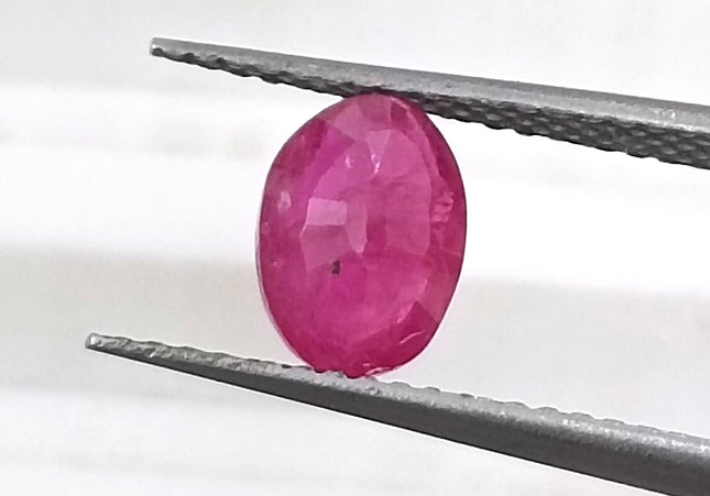 GSI Certified 1.03ct Mozambique Ruby, Natural Untreated Gemstone