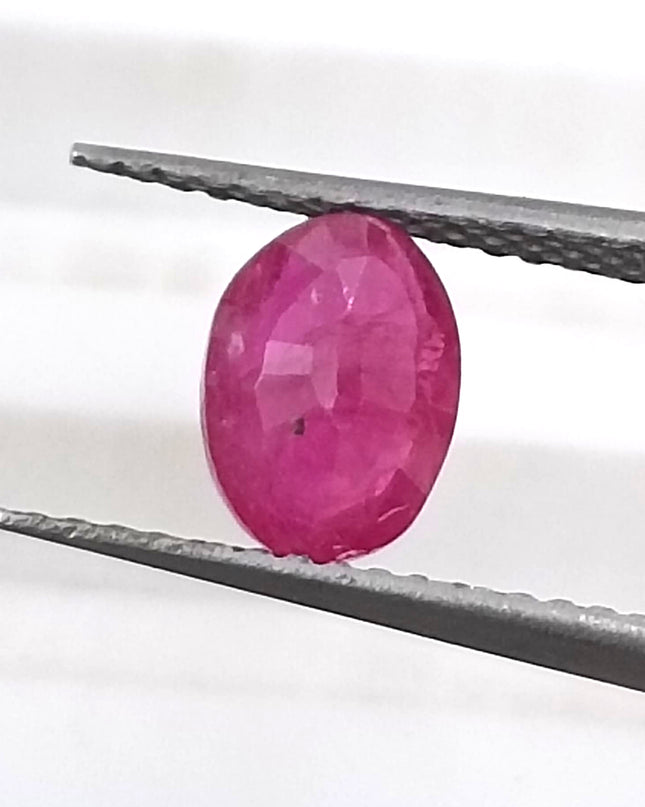 GSI Certified 1.03ct Mozambique Ruby, Natural Untreated Gemstone