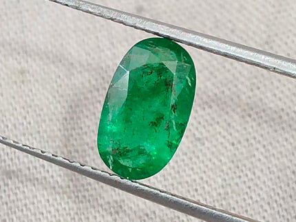 1.25ct Natural Emerald Vivid Deep Green Zambian Oval Cut Loose Gemstone