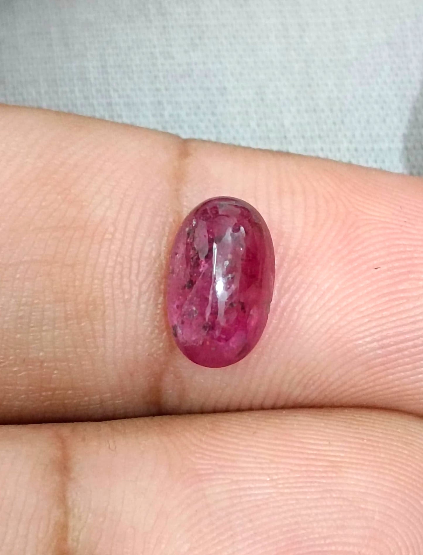 2.45ct Cabochon Cut Ruby , 100% Natural Heated Earth Mined Gemstone