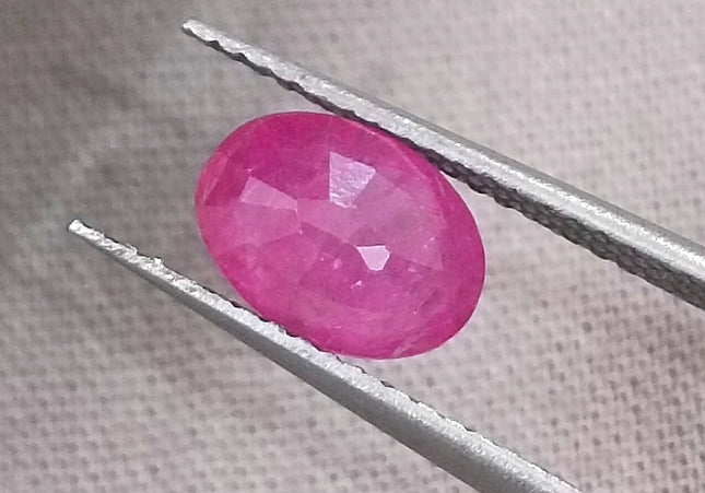 GSI Certified 1.37ct Mozambique Ruby, Natural Untreated Gemstone