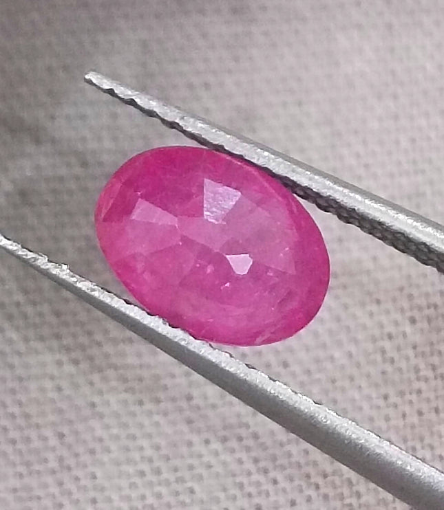 GSI Certified 1.37ct Mozambique Ruby, Natural Untreated Gemstone