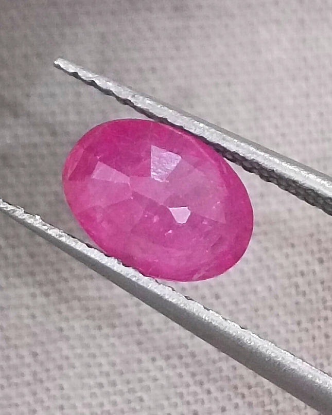 GSI Certified 1.37ct Mozambique Ruby, Natural Untreated Gemstone