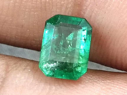 Certified 1.62ct Natural Zambian Emerald