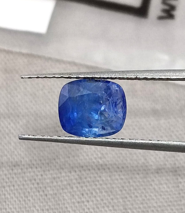 Natural Blue Sapphire 1.63ct Certified Medium Deep Color Sri Lanka Cushion Cut Loose Gemstone