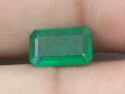 Swat Emerald 1.66 Certified Natural Medium Deep Green Gemstone