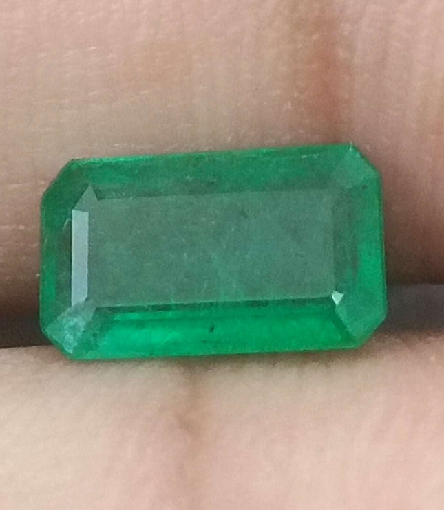 Swat Emerald 1.66 Certified Natural Medium Deep Green Gemstone