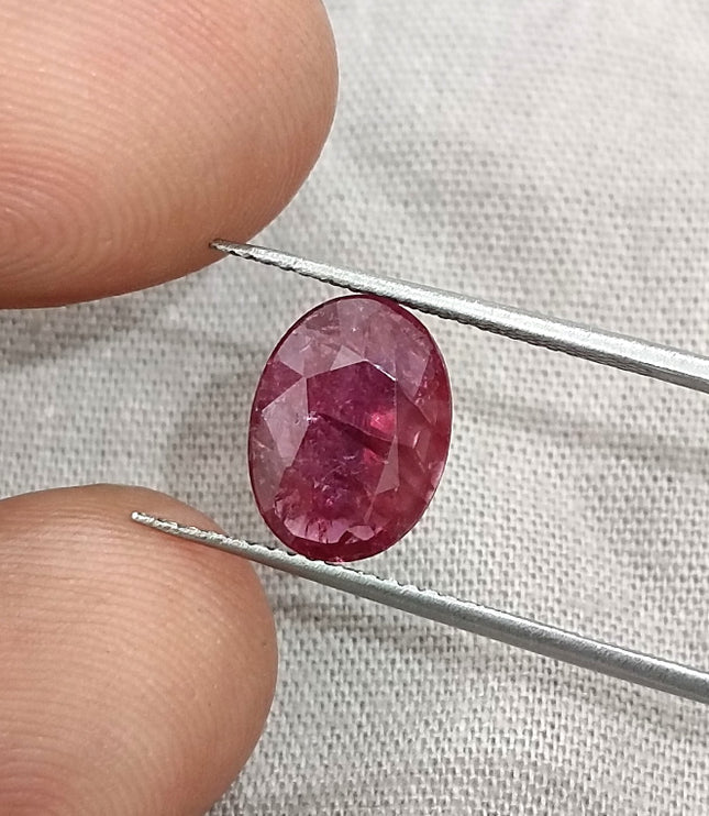 2.19ct Natural Ruby Untreated Mozambique SGL Certified Deep Cranberry Red Stone