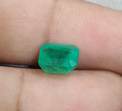 3.08ct Emerald Cut Zambian Emerald, 100% Natural Earth Mined Gemstone