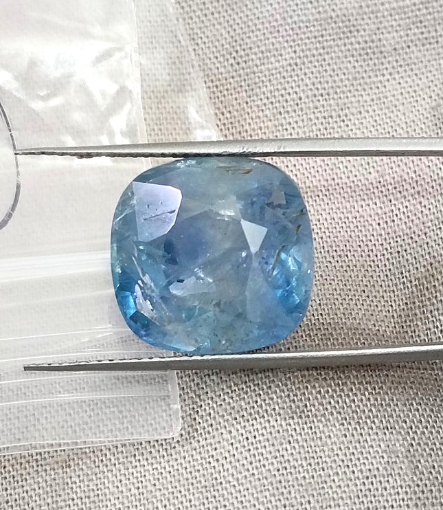 17.96ct Untreated Blue Sapphire Natural IIGJ Certified Burmese Cushion Cut Gemstone