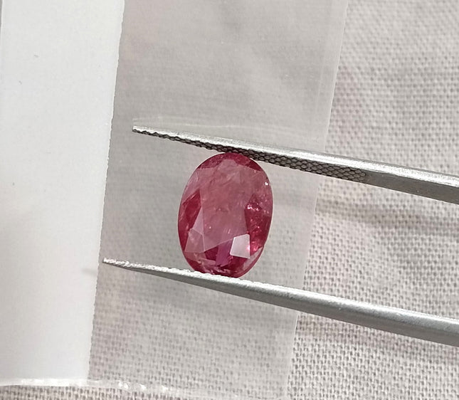 2.28ct Natural Untreated Ruby Pomegranade Red SGL Certified Oval Loose Gemstone