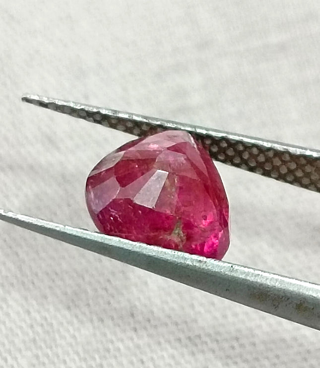 Mozambique Ruby 2.43ct Certified Natural Untreated Pear Cut Loose Gemstone