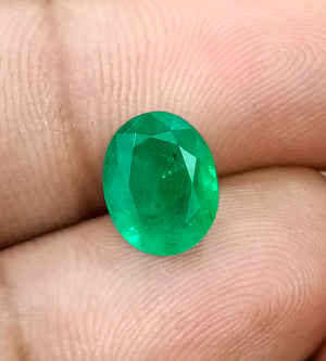 2.83ct Emerald Natural Medium Deep Pure Green Oval SGL Certified Loose Gemstone