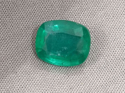 Natural Emerald 6.29ct Certified Cushion Cut Medium Deep Green Loose Gemstone
