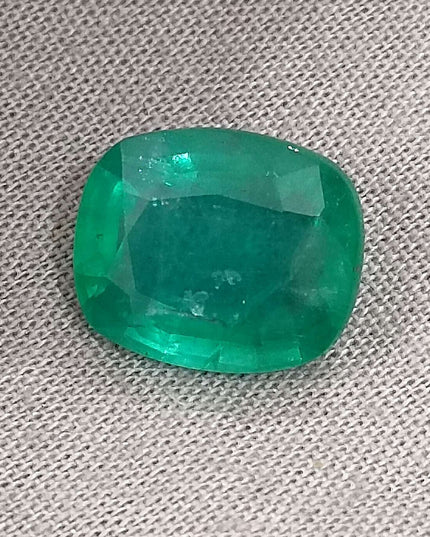 Big 6.28ct Zambian Emerald, Medium Deep Green Minor Oiled Natural Loose Gemstone