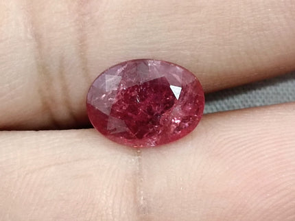 3.22ct Untreated Mozambique Ruby Natural SGL Certified Wine Red Oval Cut Gemstone
