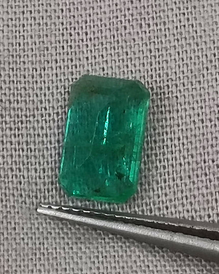 GSI Certified 1.84ct Deep Green Natural Zambian Emerald Minor Oiled Loose Gemstone