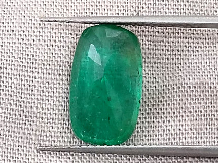 Natural Emerald 3.98ct GSI Certified Deep Green Cushion Cut Loose Gemstone