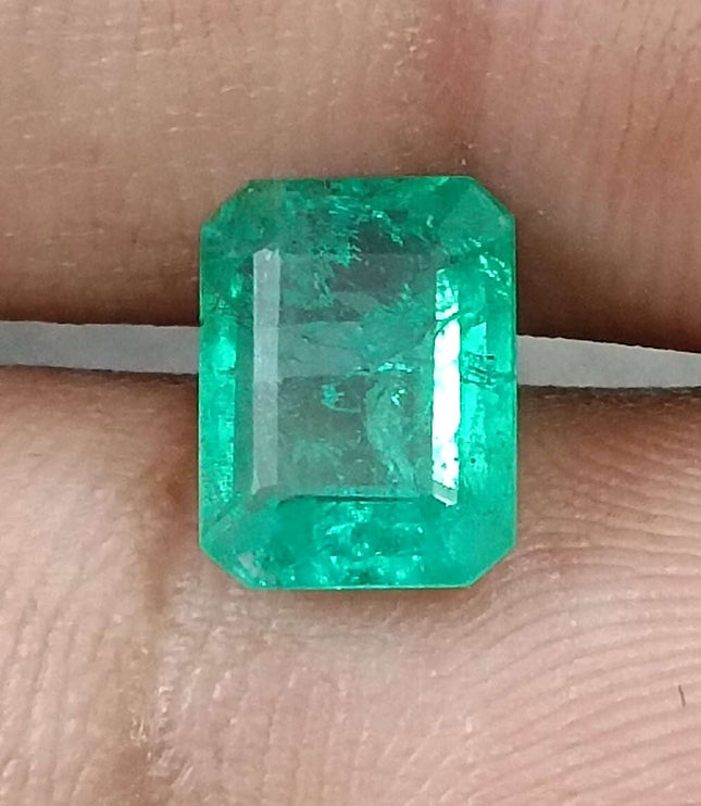 GSI Certified 1.76ct Natural Zambian Emerald Stone
