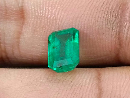Zambian Emerald 2.63ct Neon Green Natural Certified Octagon Cut Stone