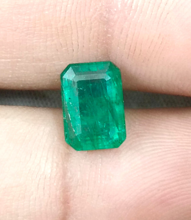 2.53ct Zambian Emerald, Medium Green Octagon Cut Natural Loose Stone