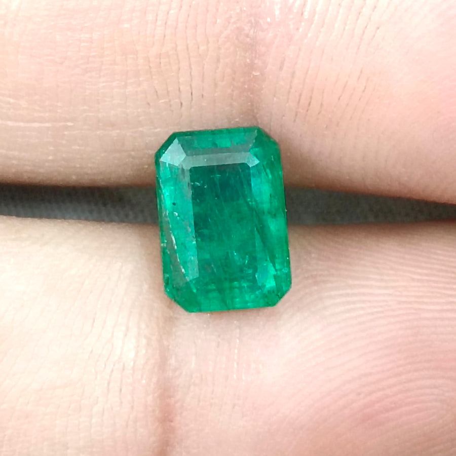 2.53ct Zambian Emerald, Medium Green Octagon Cut Natural Loose Stone