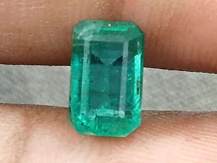 1.83ct Natural Emerald GSI Certified Octagon Cut Minor Oiled Loose Gemstone