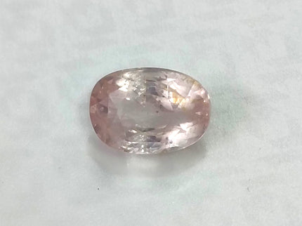 Padparadscha Sapphire 3.36ct IGI Certified Orangy Pink Oval Cut Loose Gemstone