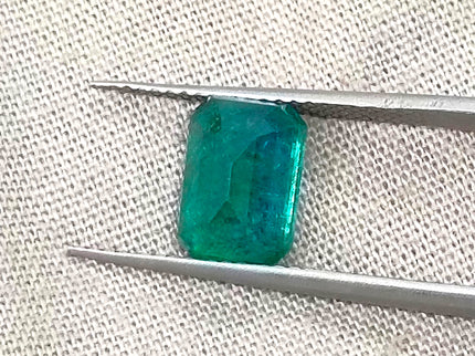 Zambian Emerald 2.19ct Deep Forest Green Octagon Cut Certified Natural Loose Gemstone