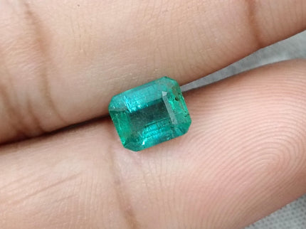2.08ct Emerald Natural Octagon Cut Medium Intense Green Gemstone