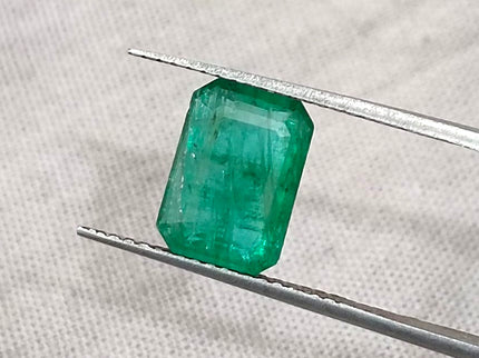 2.53ct Zambian Emerald, Medium Green Octagon Cut Natural Loose Stone