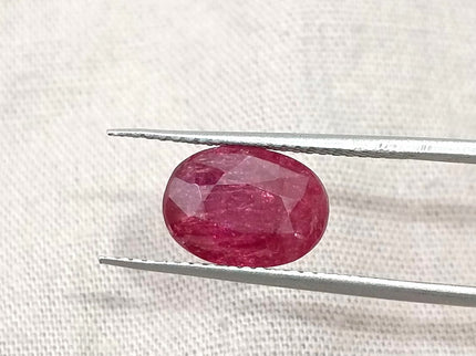 3.20ct Unheated Mozambique Natural Ruby Orchid Red SGL Certified Oval Stone