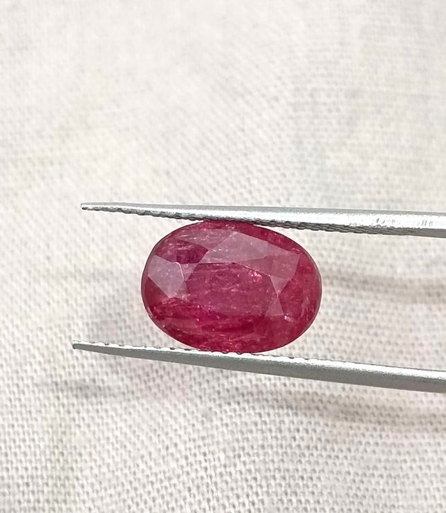 3.20ct Unheated Mozambique Natural Ruby Orchid Red SGL Certified Oval Stone