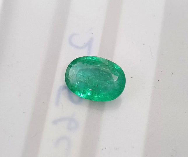2.56ct Natural Emerald SGL Certified Rich Medium Spring Green Oval Cut Gemstone