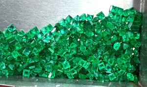 Emerald Lot Calibrated 15.42ct Princess Cut Vivid Medium Deep Green Gemstones