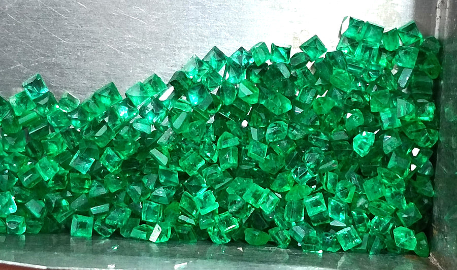 Emerald Lot Calibrated 15.42ct Princess Cut Vivid Medium Deep Green Gemstones