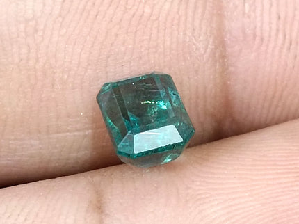 2.31ct Untreated Zambian Emerald Natural No Oil Medium Deep Bluish Green Gemstone