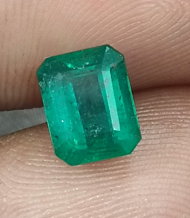 Certified 1.87ct Natural Zambian Emerald Stone