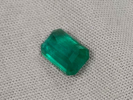 2.08ct Zambian Emerald, Natural Certified Deep Green Octagon Cut Gemstone