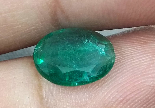 GSI Certified 2.19ct Medium Deep Green Emerald, Natural Gemstone