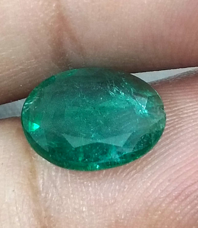 Certified 2.19ct Medium Deep Green Natural Emerald.