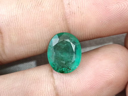 4.75ct Zambian Emerald Natural Oval Earth Mined Gemstone
