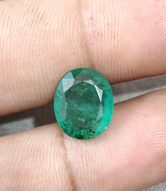 4.75ct Zambian Emerald Natural Oval Earth Mined Gemstone