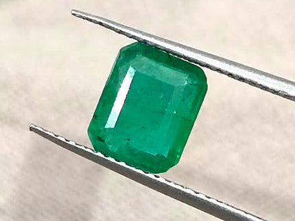 Zambian Emerald 1.60ct Natural Pure Lively Medium Deep Green Octagon Cut Loose Gemstone