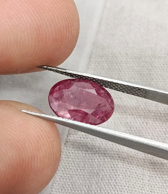 2.19ct Natural Ruby Untreated Mozambique SGL Certified Deep Cranberry Red Stone