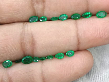 2.65ct Natural Emerald Parcel Vivid Deep Green Zambian Mixed Cut Loose Gemstones